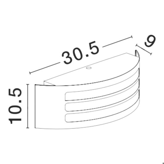 Applique da esterno moderno marrone
