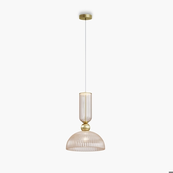 Maytoni antic lampada a sospensione colore oro paralume in vetro