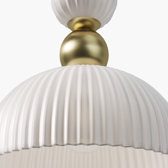 Maytoni antic lampada a sospensione colore bianco e oro per isola cucina