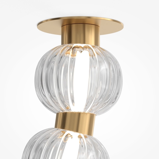 Maytoni amulet lampadario led 36w 3000k con sfere moderno