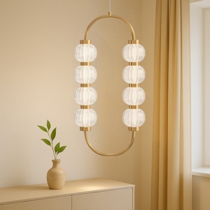 Lampada a sospensione colore oro led 3000k maytoni amulet