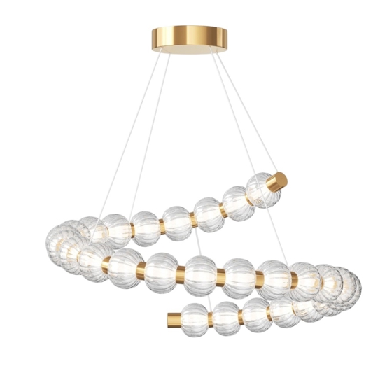 Maytoni amulet lampadario moderno led 40w 3000k sfere in vetro