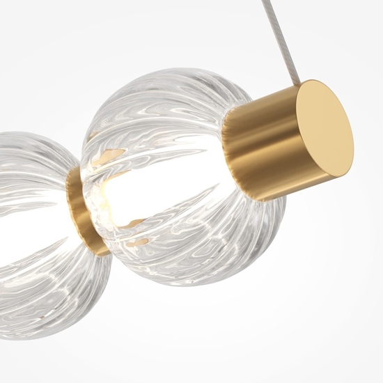 Maytoni amulet lampadario moderno led 40w 3000k sfere in vetro