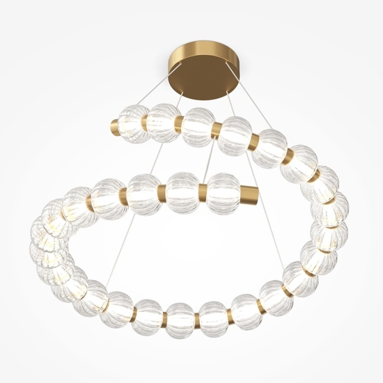 Maytoni amulet lampadario moderno led 40w 3000k sfere in vetro