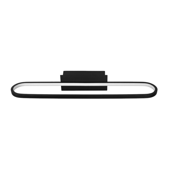 Applique da bagno moderno nera led 22w 3000k