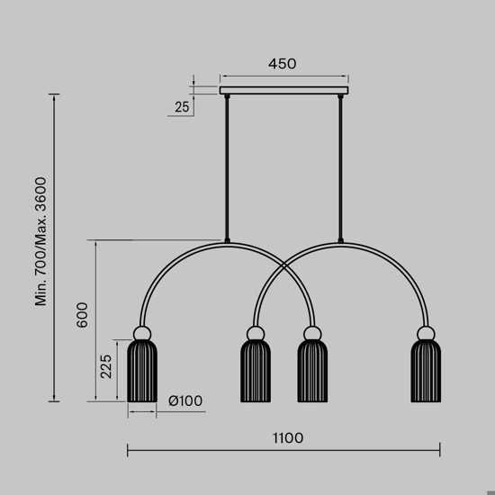 Maytoni antic lampadario per tavolo da cucina moderna 4 luci