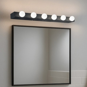Prive ap6 applique nero per specchio da bagno ideal lux