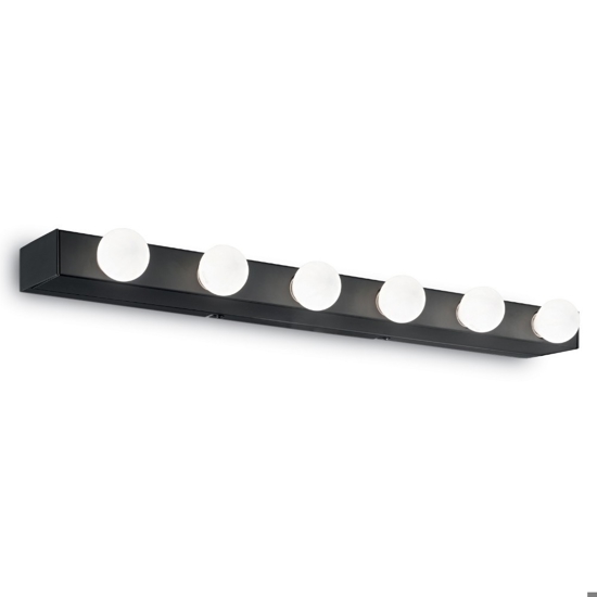 Prive ap6 applique nero per specchio da bagno ideal lux
