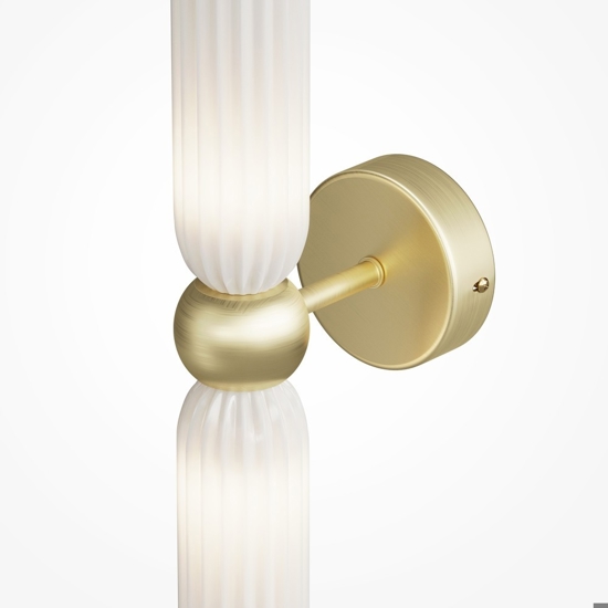 Maytoni antic applique camera da letto 2 luci vetro bianco satinato