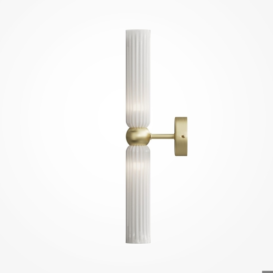 Maytoni antic applique camera da letto 2 luci vetro bianco satinato