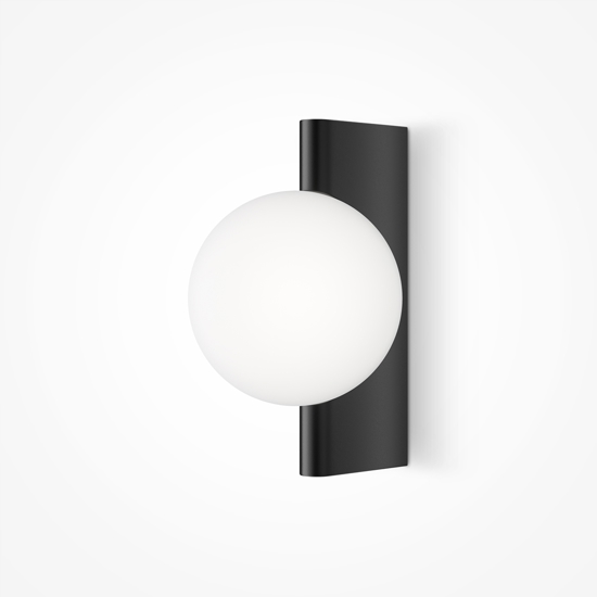 Maytoni avant-garde applique da parete minimal colore nero sfera in vetro