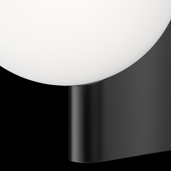 Maytoni avant-garde applique da parete minimal colore nero sfera in vetro