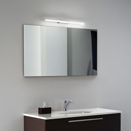 Ideal lux riflesso ap d42 applique da bagno led 10w 3000k cromo