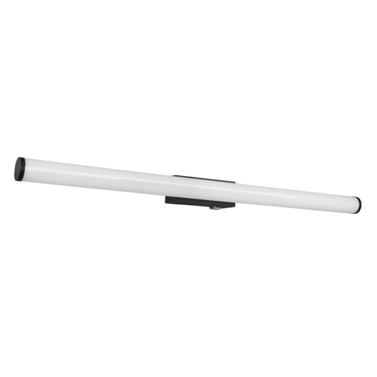Applique specchio bagno nera 80cm led 8w 3000k