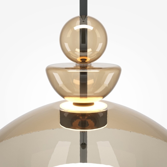 Maytoni bangkok lampada a sospensione led 12w 3000k per soggiorno mod185pl-l12cg3k3