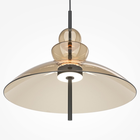 Maytoni bangkok lampada a sospensione led 12w 3000k per soggiorno mod185pl-l12cg3k3