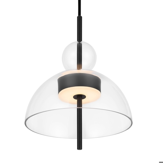 Maytoni bangkok lampada a sospensione led 12w 3000k paralume in vetro
