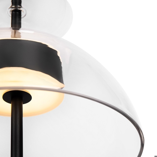 Maytoni bangkok lampada a sospensione led 12w 3000k paralume vetro trasparente
