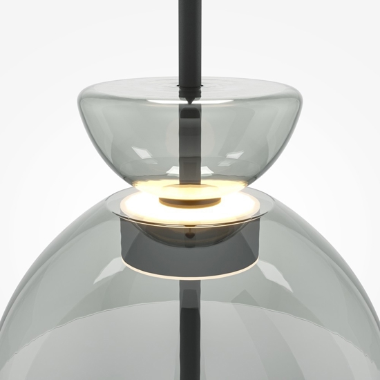 Maytoni bangkok lampada a sospensione led 12w 3000k colore nero moderna