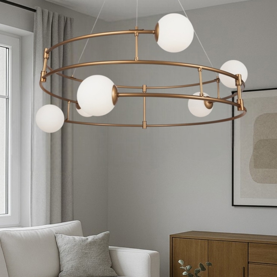 Maytoni balance lampadario moderno sfere in vetro