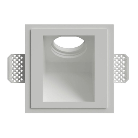 Segnapasso di gesso da incasso a scomparsa per interni gu10
