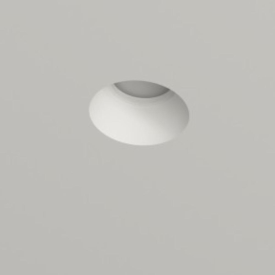 Faretto da incasso a soffitto tondo di gesso 