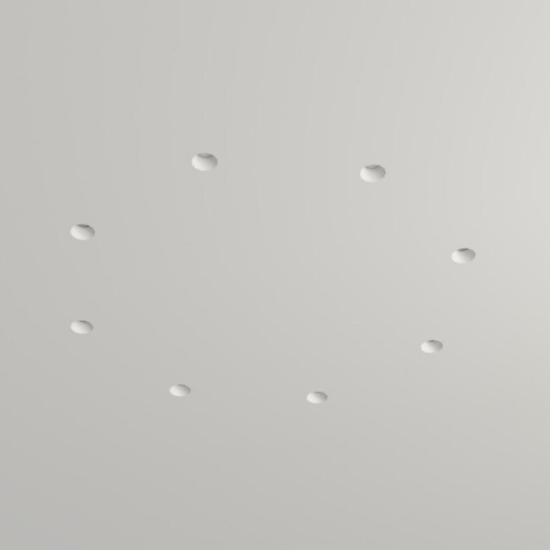 Faretto da incasso a soffitto tondo di gesso 