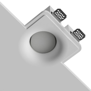 Faretto in gesso da incasso a soffitto gx53 tondo