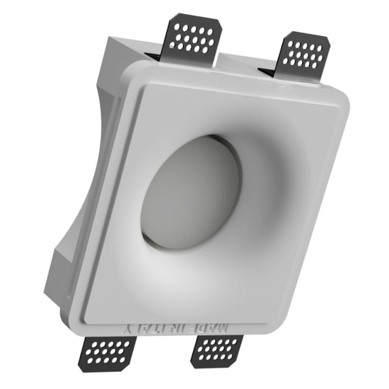 Faretto in gesso da incasso a soffitto gx53 tondo