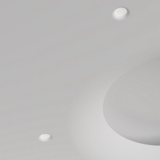 Faretto in gesso da incasso a soffitto gx53 tondo