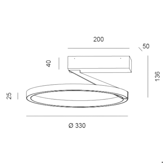 Plafoniera rotonda sabbia led 33w 3000k 4000k vivida meridiana