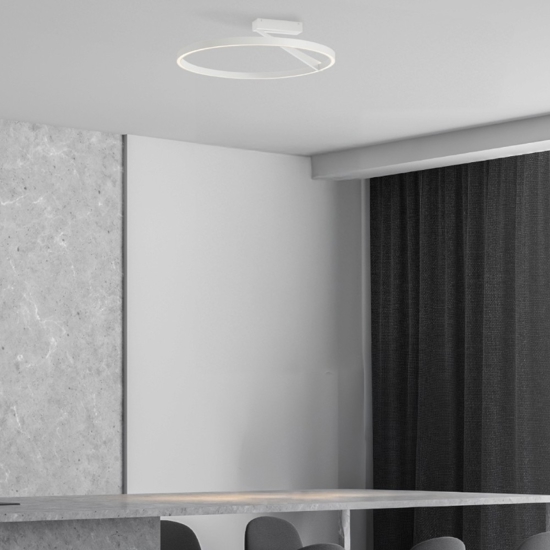 Plafoniera bianca led 44w 3000k 4000k vivida meridiana moderna