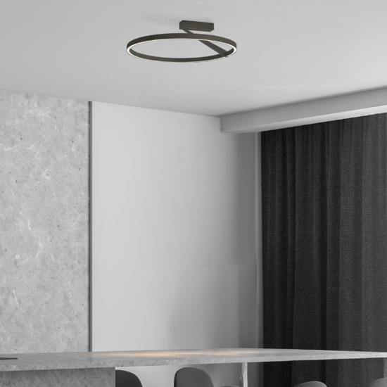 Grande plafoniera bronzo vivida meridiana led 44w 3000k 4000k