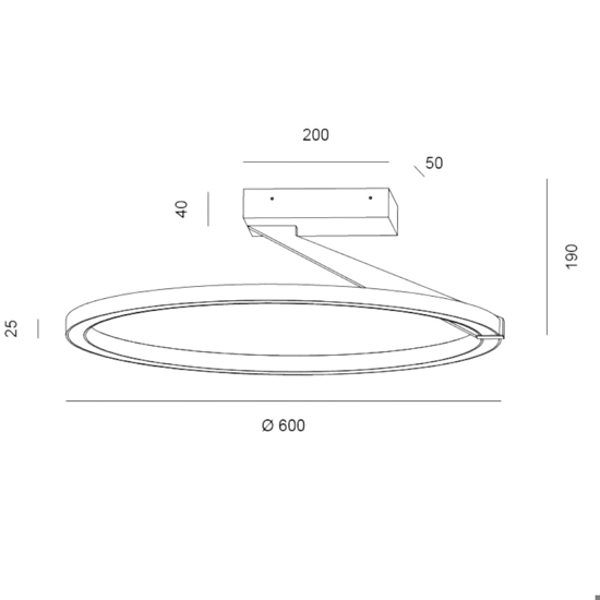 Plafoniera vivida titanio led 44w 3000k 4000k meridiana