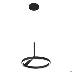 Vivida meridiana nero lampadario led 17w 3000k 4000k moderno