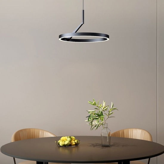 Vivida meridiana nero lampadario led 17w 3000k 4000k moderno