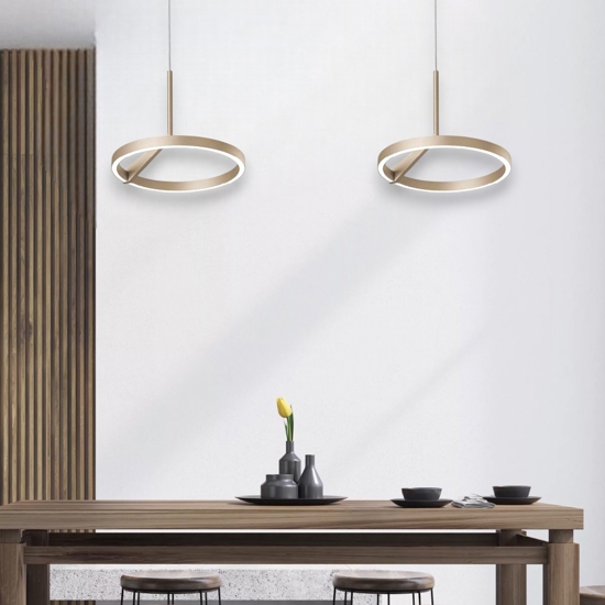 Lampadario meridiana sabbia led 17w  3000k 4000k vivida moderno