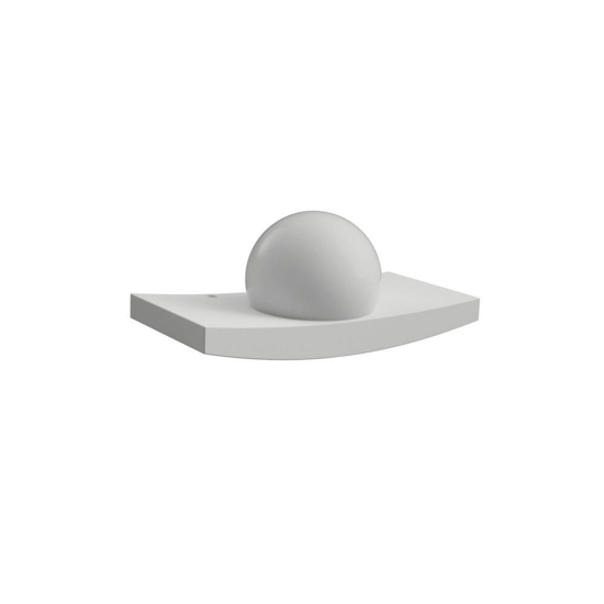 Lampada da parete in gesso bianco sfera di vetro moderna