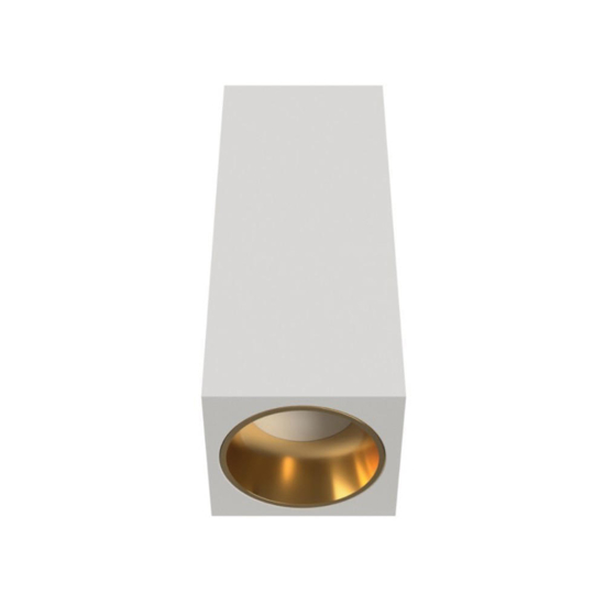 Faretto quadrato di gesso bianco alluminio oro da soffitto