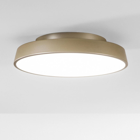 Isyluce plafoniera urban sabbia rotonda led 42w 3000k 4000k dimmerabile