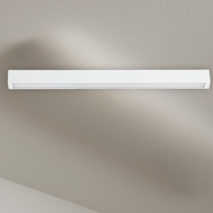Plafoniera 122 cm bianca design sottile moderna led 22w 3000k