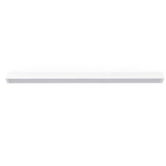 Plafoniera 122 cm bianca design sottile moderna led 22w 3000k