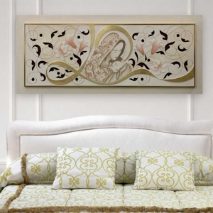 Capezzale classico maternita' oro 155x65 quadro per camera da letto