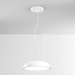 Isyluce lampada a sospensione zenal bianca led 27w 3000k 4000k dimmerabile