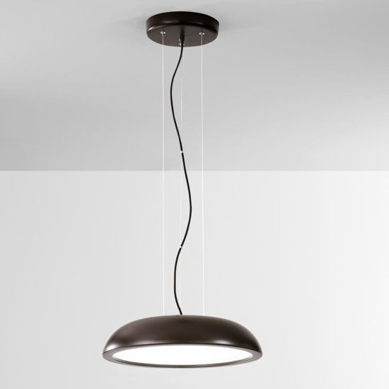 Isyluce zenal lampada a sospensione marrone led 27w 3000k 4000k dimmerabile