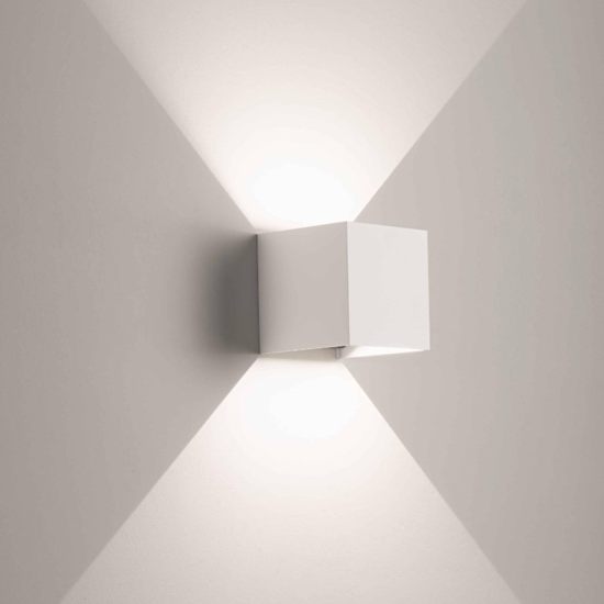 Isyluce applique cubo da esterno led 16w 3000k bianco