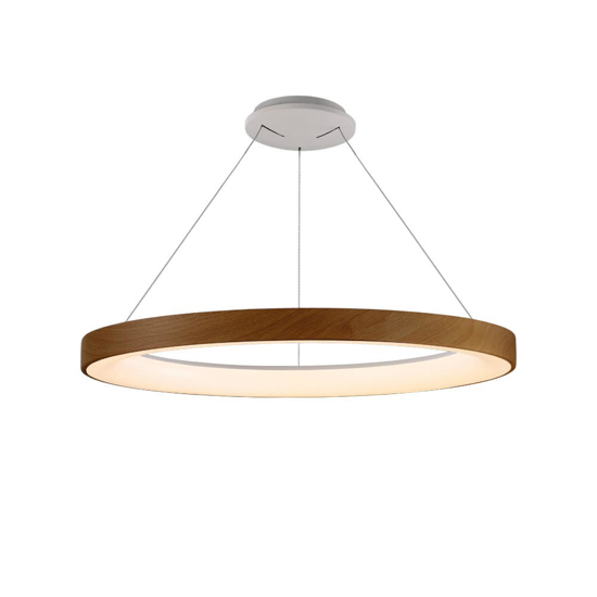 Lampadario effetto legno 65cm led 2700k a 5000k wireless
