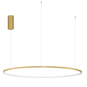 Lampadario moderno cerchio oro 100cm led per salone