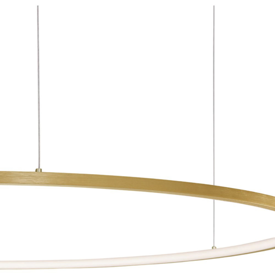 Lampadario moderno cerchio oro 100cm led per salone