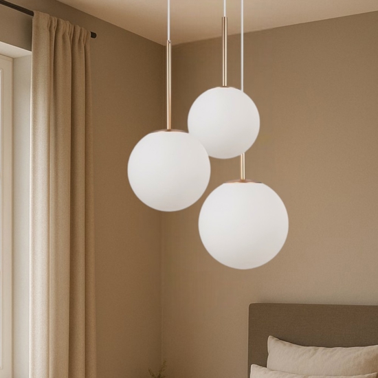 Maytoni basic form lampadario camera da letto 3 sfere
